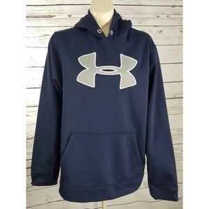 UNDER ARMOUR HOODIE MEN'S BLUE SILVER LARGE
